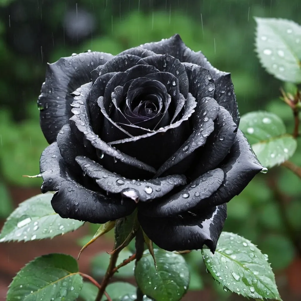 black roses, black rose flower blooming in a garden